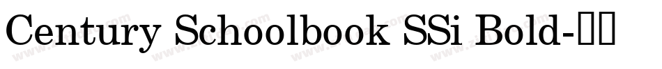 Century Schoolbook SSi Bold字体转换